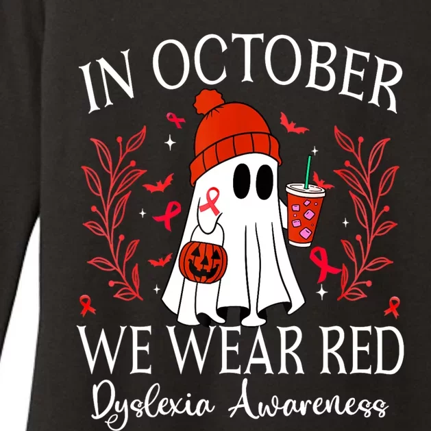 I Wear Red Dyslexia Awareness Month Dyslexia Womens CVC Long Sleeve Shirt