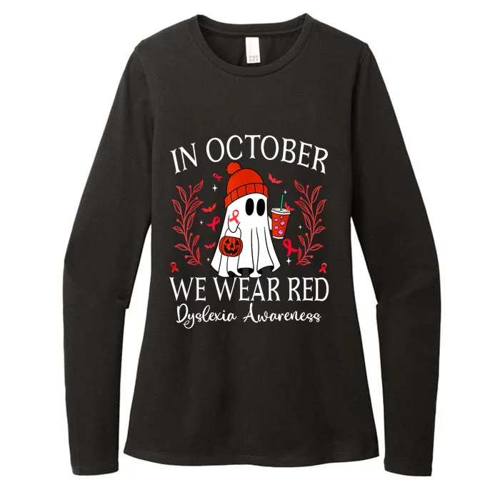 I Wear Red Dyslexia Awareness Month Dyslexia Womens CVC Long Sleeve Shirt