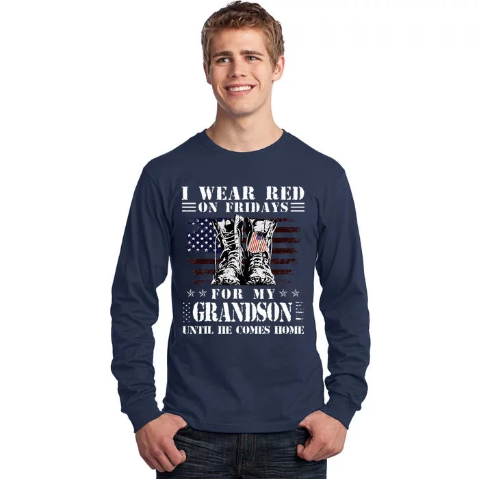 I Wear Red On Fridays For My GRANDSON Until He Comes Home Tall Long Sleeve T-Shirt