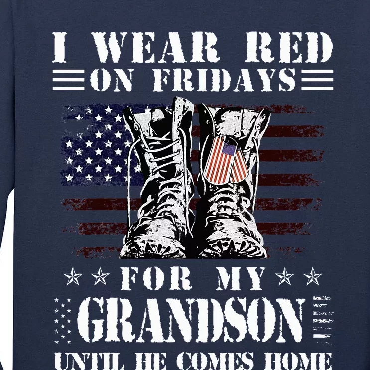 I Wear Red On Fridays For My GRANDSON Until He Comes Home Tall Long Sleeve T-Shirt