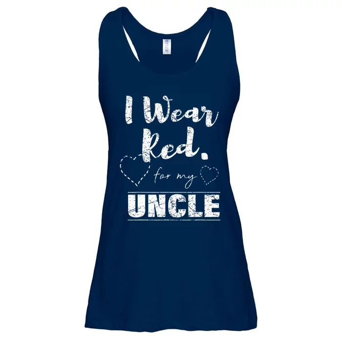 I Wear Red For My Uncle Heart Disease Awareness Gift Ladies Essential Flowy Tank