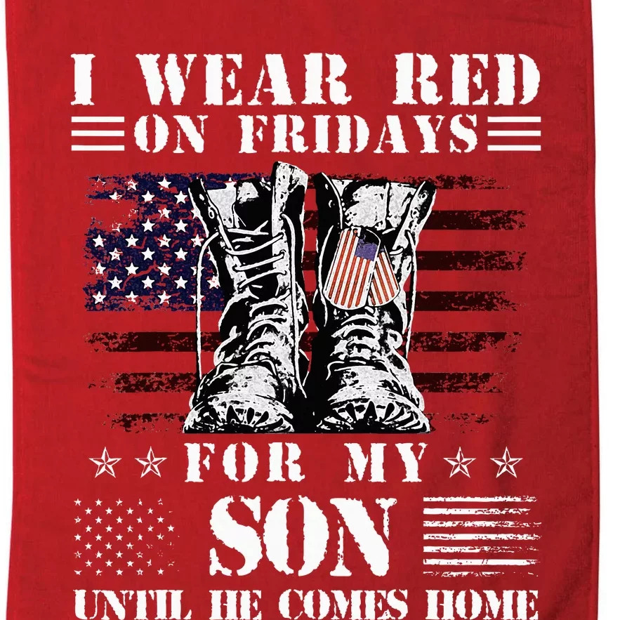 I Wear Red On Fridays For My SON Until He Comes Home Platinum Collection Golf Towel