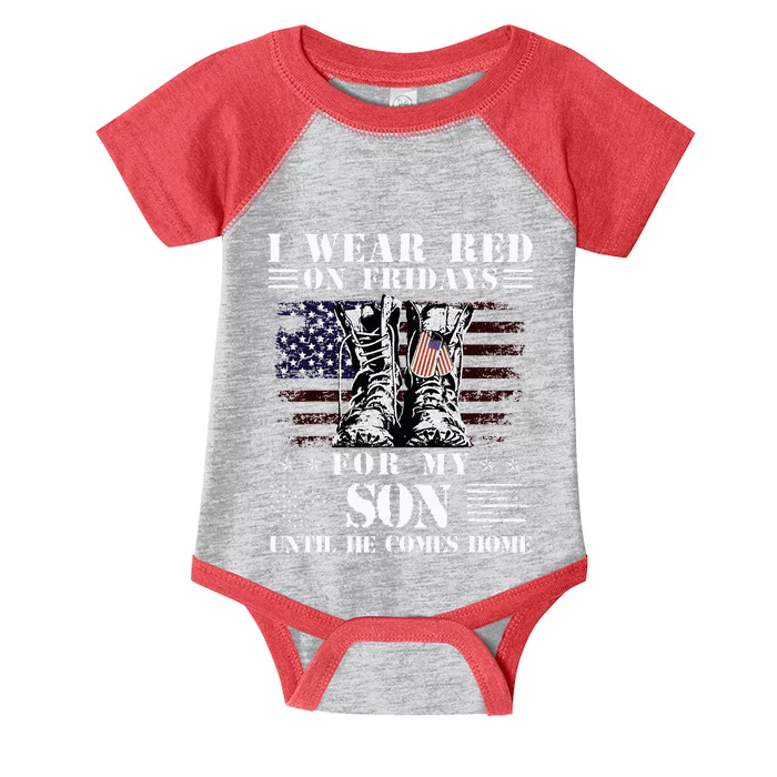 I Wear Red On Fridays For My SON Until He Comes Home Infant Baby Jersey Bodysuit