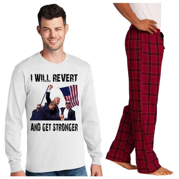 I Will Revert And Get Stronger Trump Lovers Gift Long Sleeve Pajama Set