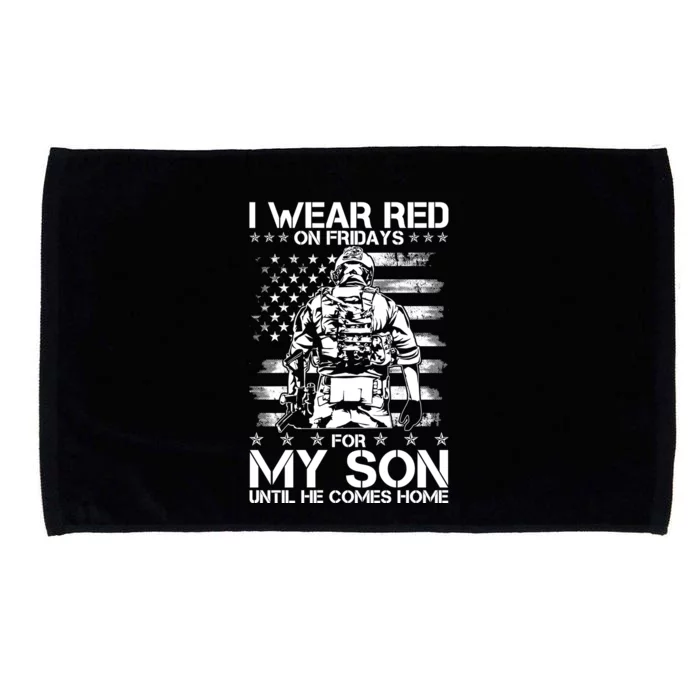 I Wear Red On Fridays For My Son Until He Comes Home Microfiber Hand Towel