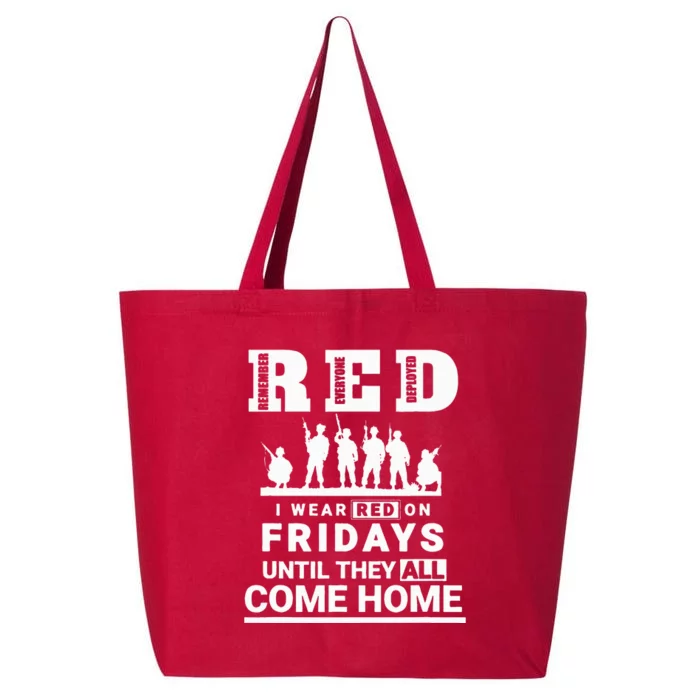 I Wear Red On Fridays Until They All Come Home 25L Jumbo Tote