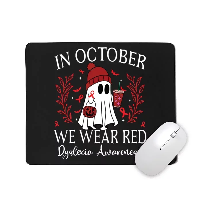 I Wear Red Dyslexia Awareness Month Dyslexia Mousepad