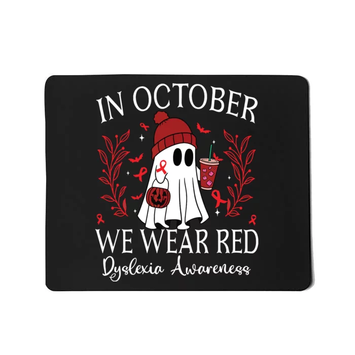 I Wear Red Dyslexia Awareness Month Dyslexia Mousepad