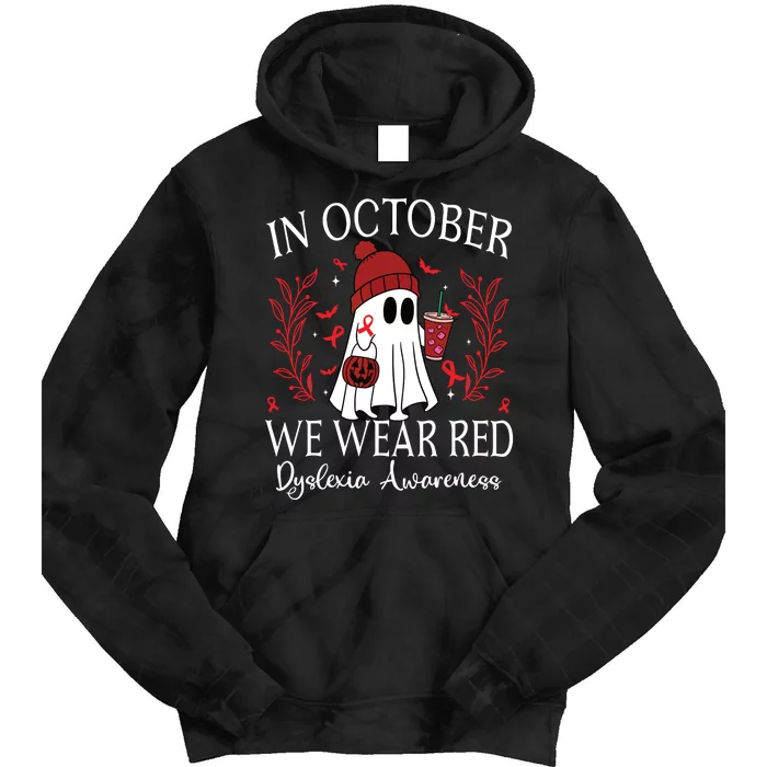 I Wear Red Dyslexia Awareness Month Dyslexia Tie Dye Hoodie