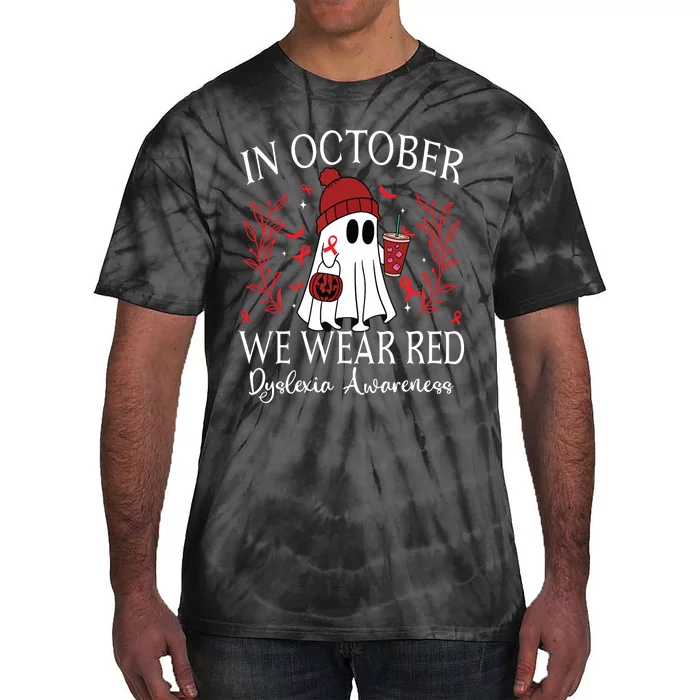 I Wear Red Dyslexia Awareness Month Dyslexia Tie-Dye T-Shirt