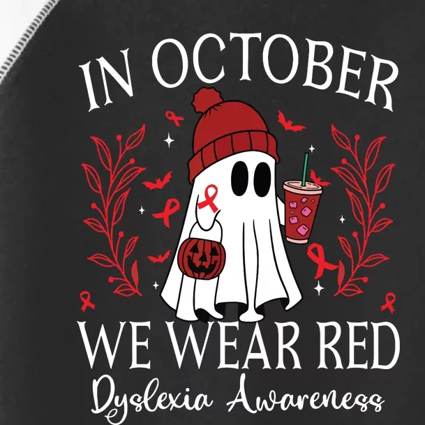 I Wear Red Dyslexia Awareness Month Dyslexia Toddler Fine Jersey T-Shirt