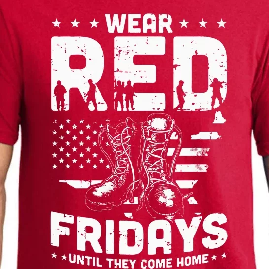 I Wear Red On Fridays Until They Come Home Duty US Military Pajama Set