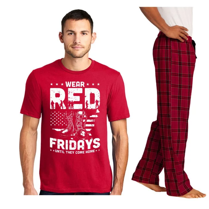 I Wear Red On Fridays Until They Come Home Duty US Military Pajama Set