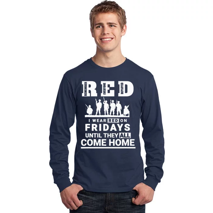 I wear Red On Fridays Until They All Come Home Tall Long Sleeve T-Shirt