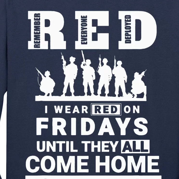 I wear Red On Fridays Until They All Come Home Tall Long Sleeve T-Shirt