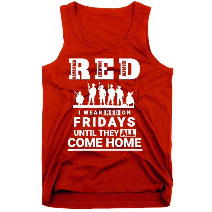 I wear Red On Fridays Until They All Come Home Tank Top