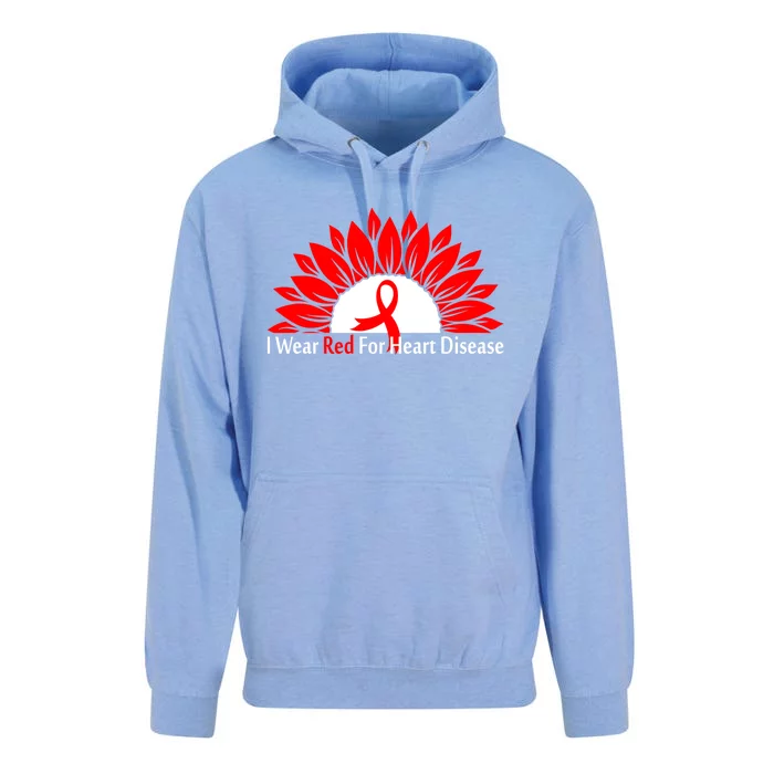 I Wear Red For Heart Disease Awareness Month Gift Unisex Surf Hoodie