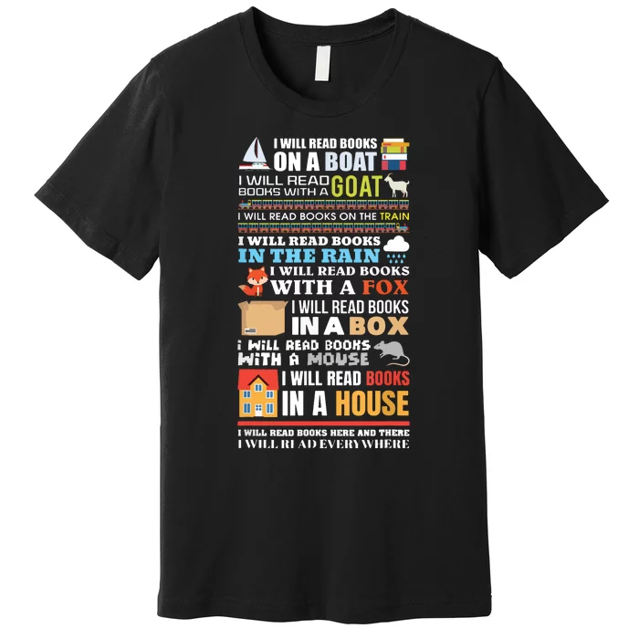 I Will Read Books On A Boat Reading ,Gift For Readers Premium T-Shirt