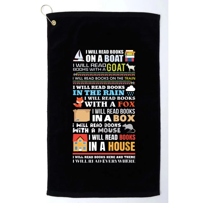 I Will Read Books On A Boat Reading ,Gift For Readers Platinum Collection Golf Towel