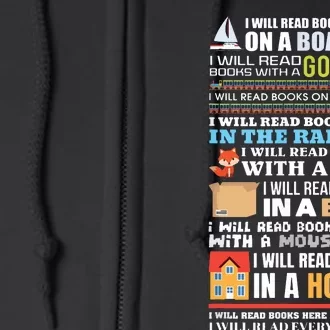 I Will Read Books On A Boat Reading ,Gift For Readers Full Zip Hoodie