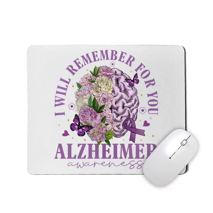 I Will Remember For You Butterfly Alzheimers Awareness Mousepad