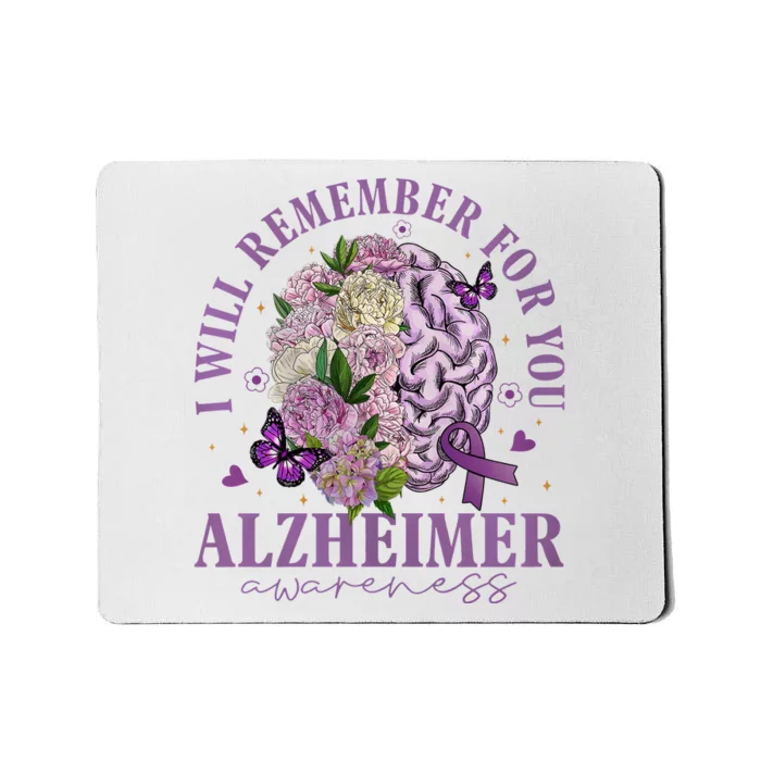 I Will Remember For You Butterfly Alzheimers Awareness Mousepad