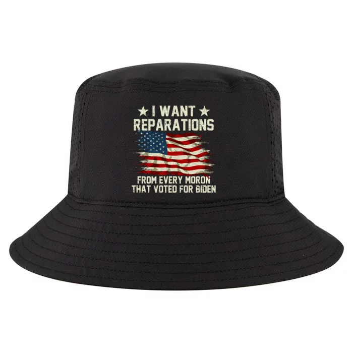 I Want Reparations From Every Moron That Voted For Biden Cool Comfort Performance Bucket Hat