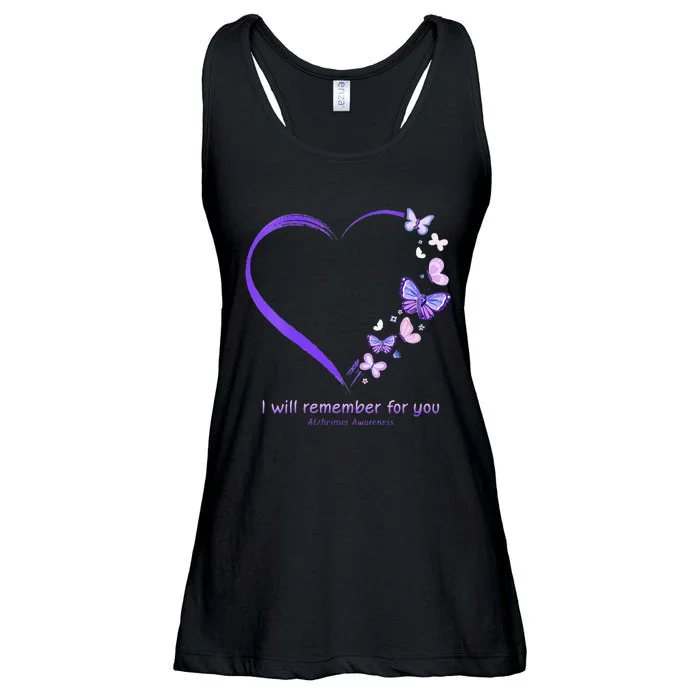 I Will Remember For You Butterfly Alzheimers Awareness Ladies Essential Flowy Tank