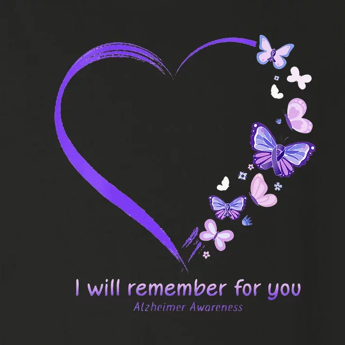 I Will Remember For You Butterfly Alzheimers Awareness Toddler Long Sleeve Shirt