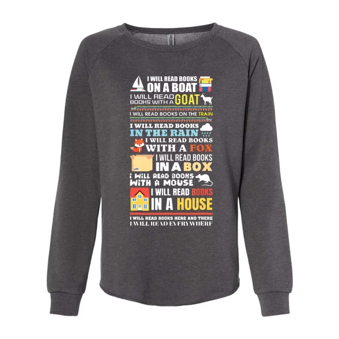 I Will Read Books On A Boat Reading Gift For Readers Womens California Wash Sweatshirt