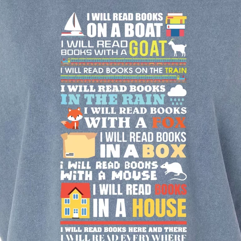 I Will Read Books On A Boat Reading Gift For Readers Garment-Dyed Women's Muscle Tee