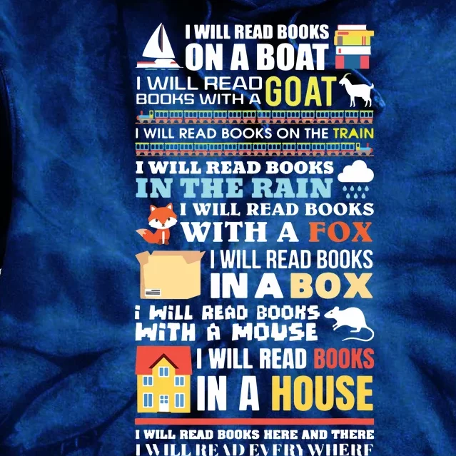 I Will Read Books On A Boat Reading Gift For Readers Tie Dye Hoodie