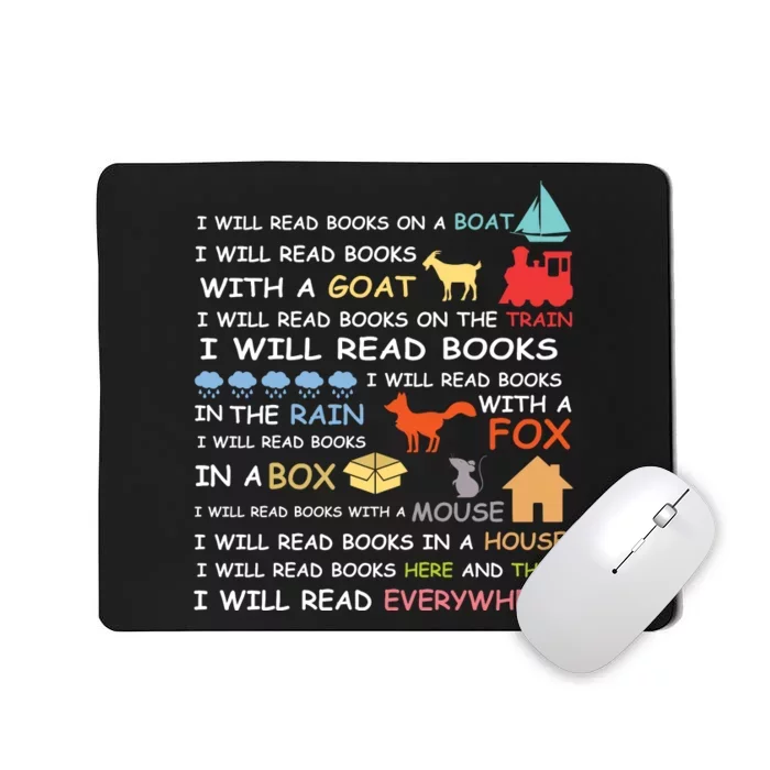 I Will Read Books Everywhere Reading Gifts For Book Lovers Mousepad