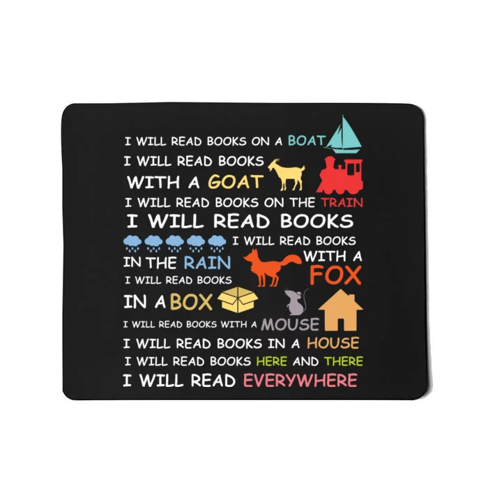 I Will Read Books Everywhere Reading Gifts For Book Lovers Mousepad