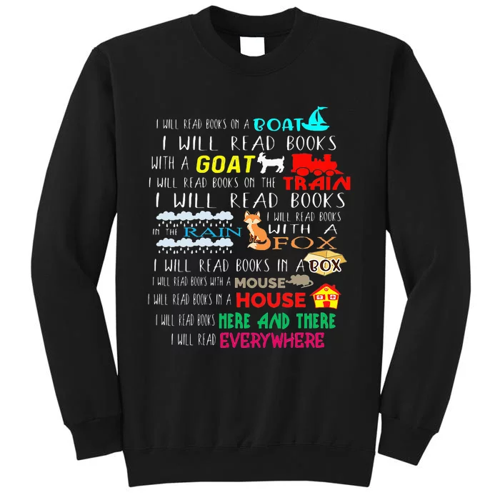 I Will Read Books On A Boat & Everywhere Reading Sweatshirt