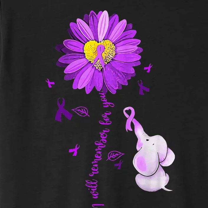 I Will Remember For You Elephant Alzheimers Awareness ChromaSoft Performance T-Shirt