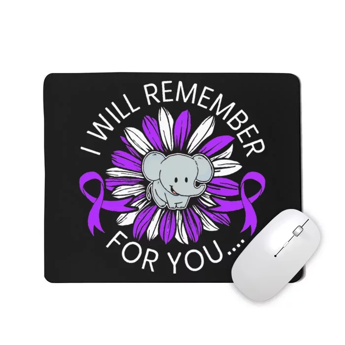 I Will Remember For You End ALZ Alzheimers Awareness Mousepad