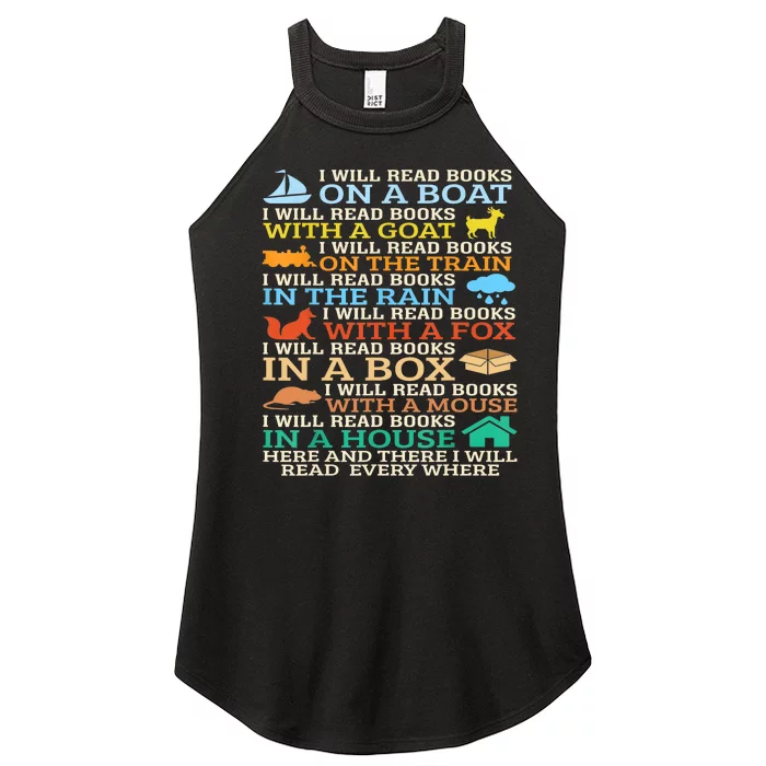 I Will Read Books On A Boat And Everywhere Reading Gifts Women’s Perfect Tri Rocker Tank