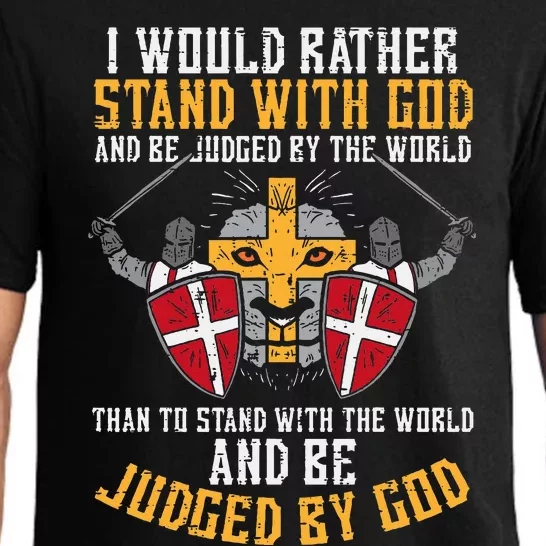 I Would Rather Stand With God Jesus Christian Women Pajama Set