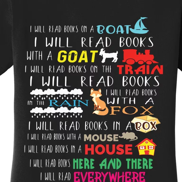 I Will Read Books On A Boat & Everywhere Reading Gifts Women's T-Shirt