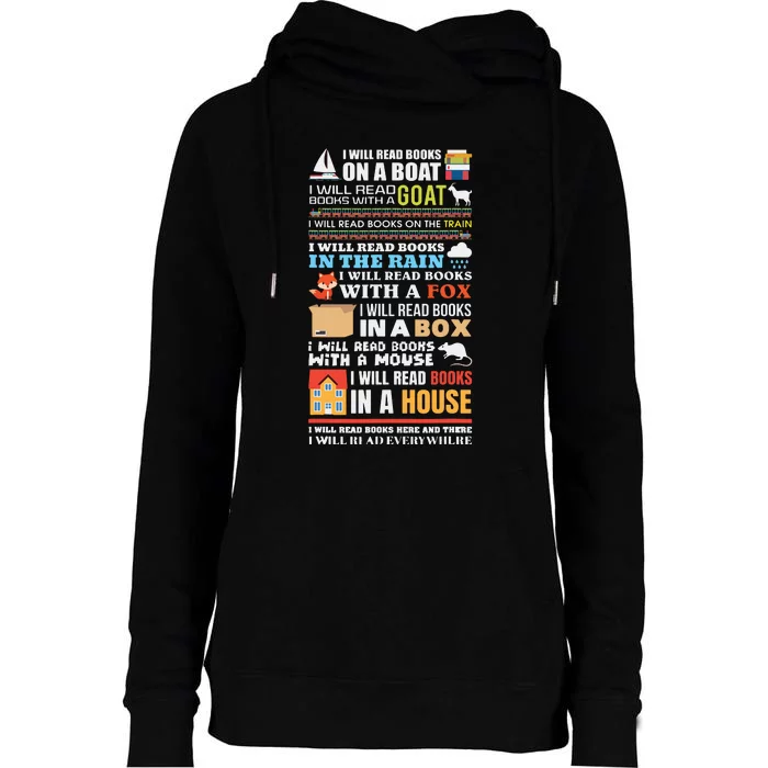 I Will Read Books On A Boat Reading Gift For Readers Womens Funnel Neck Pullover Hood