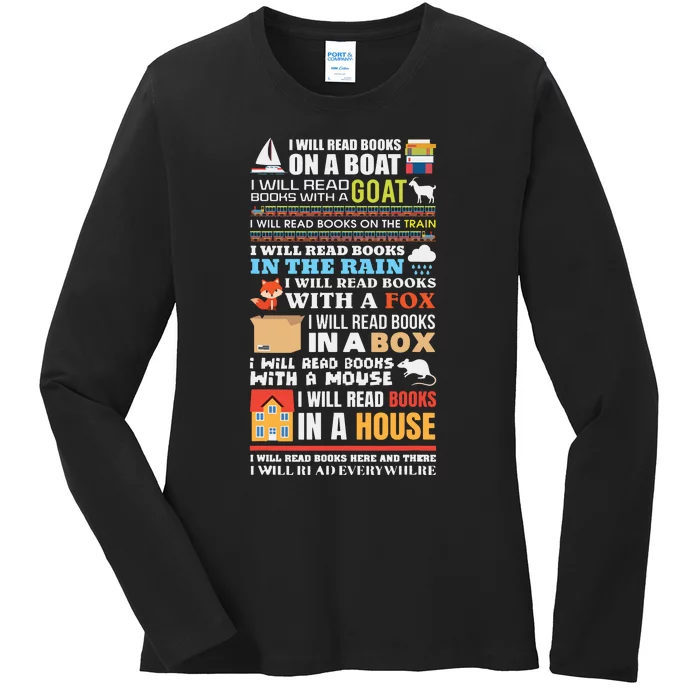 I Will Read Books On A Boat Reading Gift For Readers Ladies Long Sleeve Shirt