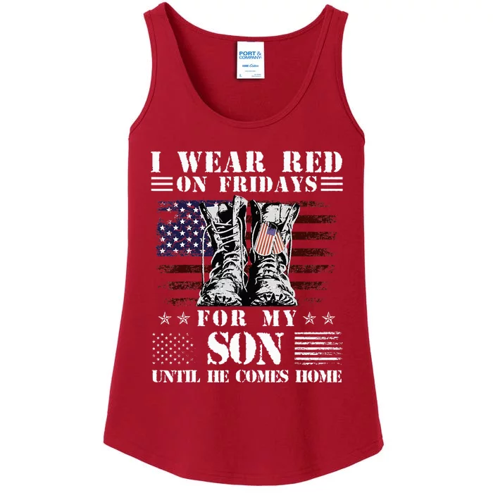 I Wear Red On Fridays For My SON Until He Comes Home Ladies Essential Tank