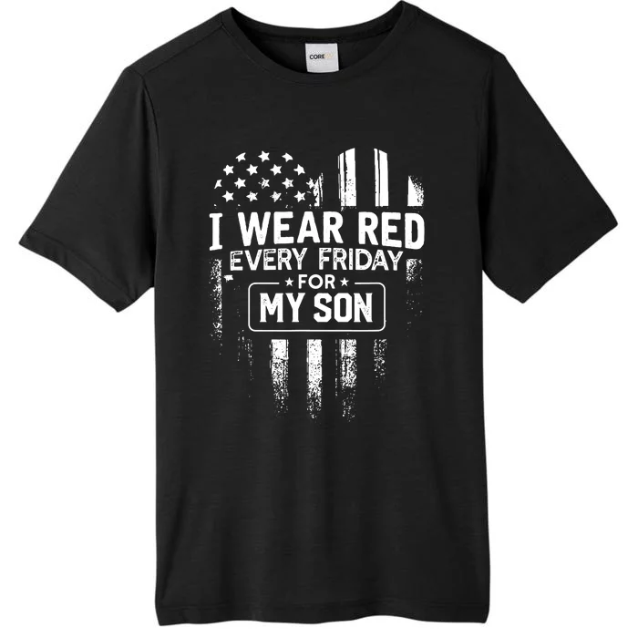 I Wear Red Every Friday For My Son T Mom Dad ChromaSoft Performance T-Shirt