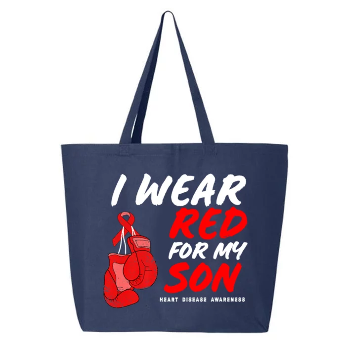 I Wear Red For My Son Heart Disease Awareness Month Cool Gift 25L Jumbo Tote