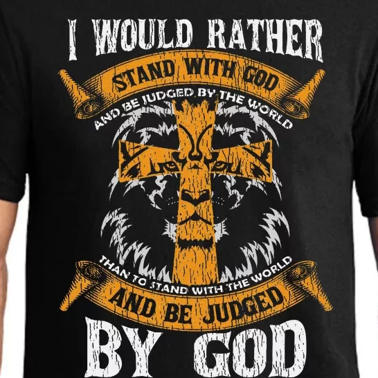 I Would Rather Stand With God Jesus Christ Christian Faith Pajama Set