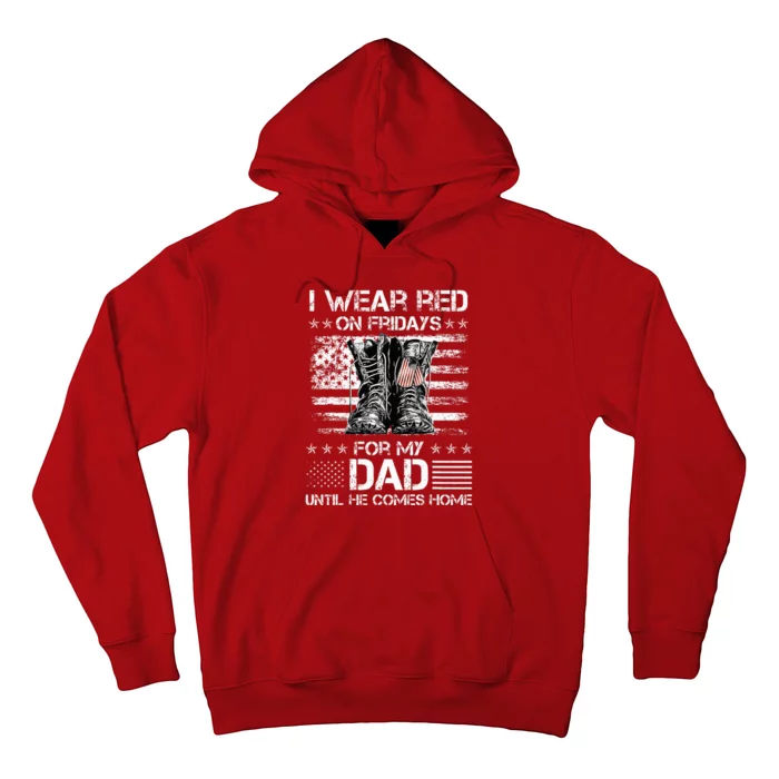 I wear red on friday for my dad combat boots veteran day Hoodie