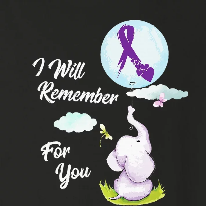 I Will Remember For You Alzheimers Awareness Elephant Ribbon Toddler Long Sleeve Shirt