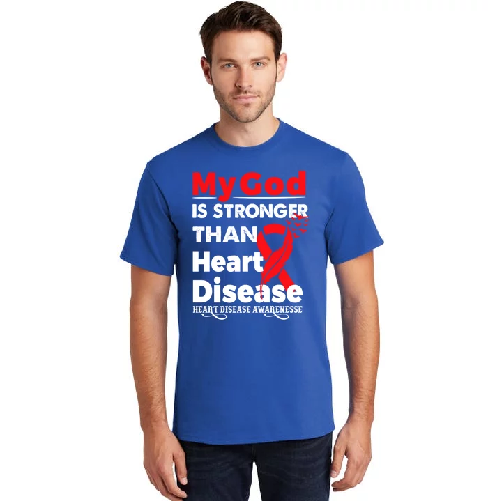 I Wear Red To Fight Heart Disease Awareness Month Gift Tall T-Shirt