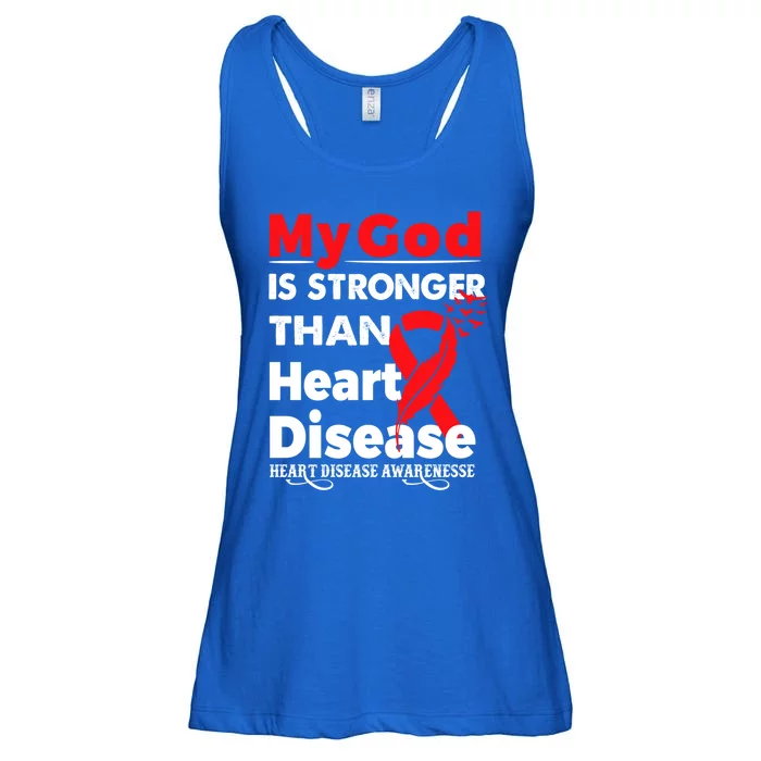 I Wear Red To Fight Heart Disease Awareness Month Gift Ladies Essential Flowy Tank